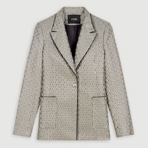 Size 36- Tailored suited jacket Maje metallic color